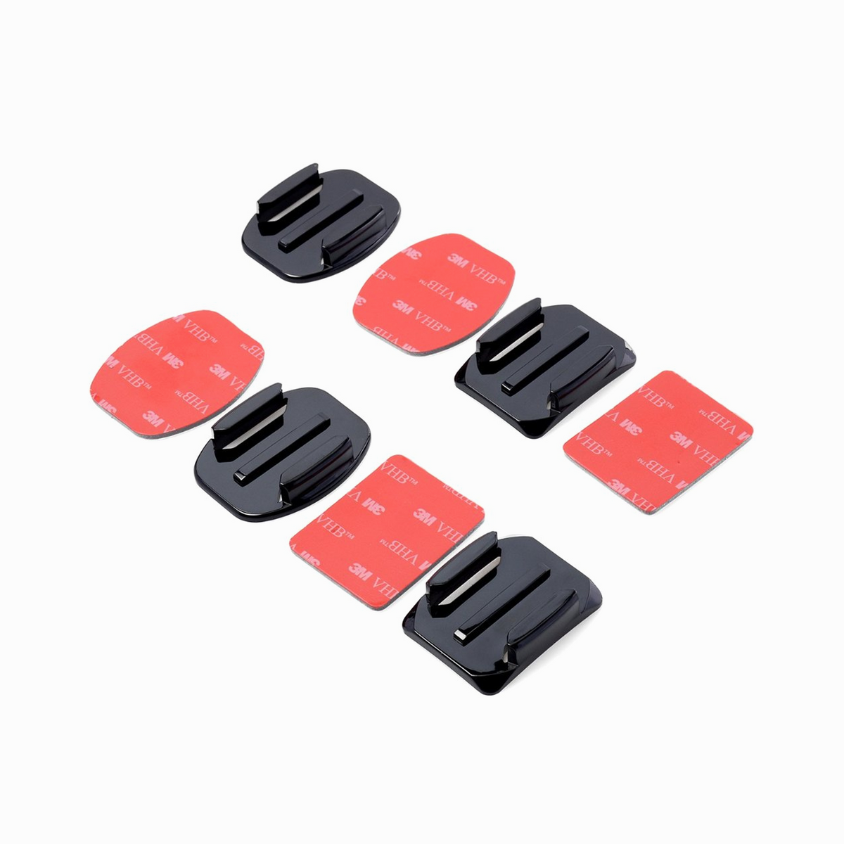 Kingma 2x Flat Mounts + 2x Curved Mounts with 3M Adhesive Pads for ACTION CAMERA