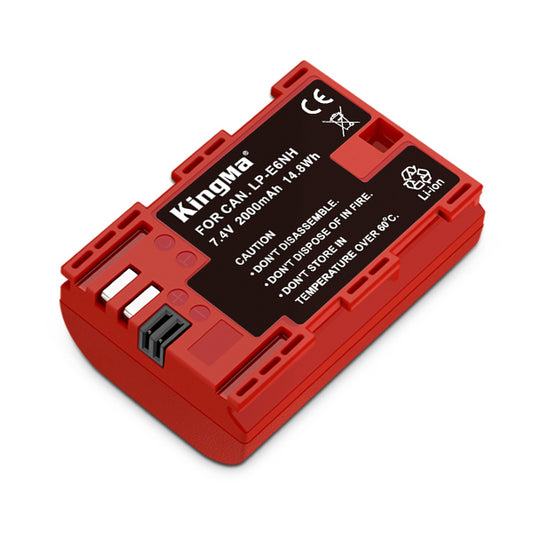 Kingma Canon LP-E6NH Battery 2000mAh, includes a battery protective box