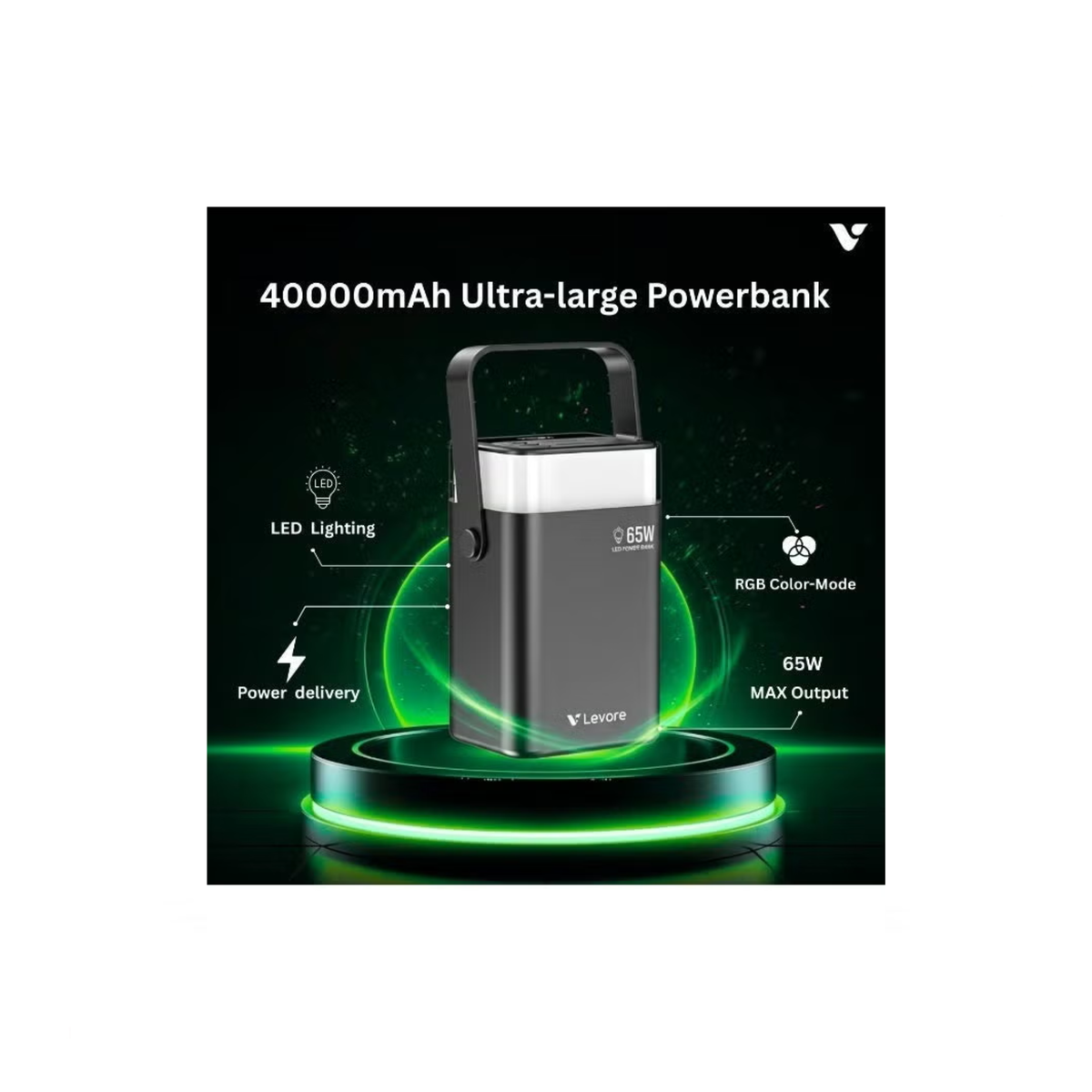 LEVORE 40000mAh 65W Ultra-Large Power bank