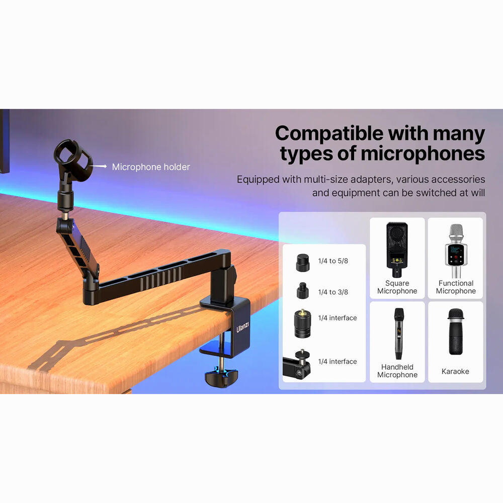 ULANZI LS26 LOW -LEVEL / PROFILE MICROPHONE BOOM ARM STAND