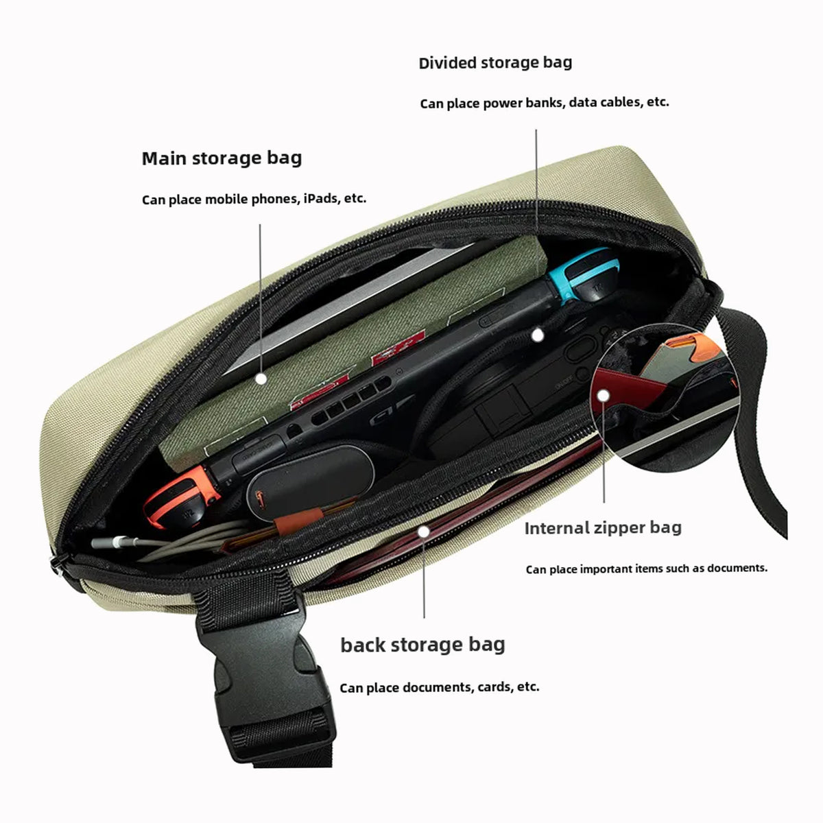 Large Capacity Crossbody Bag For Travel Versatile Shoulder