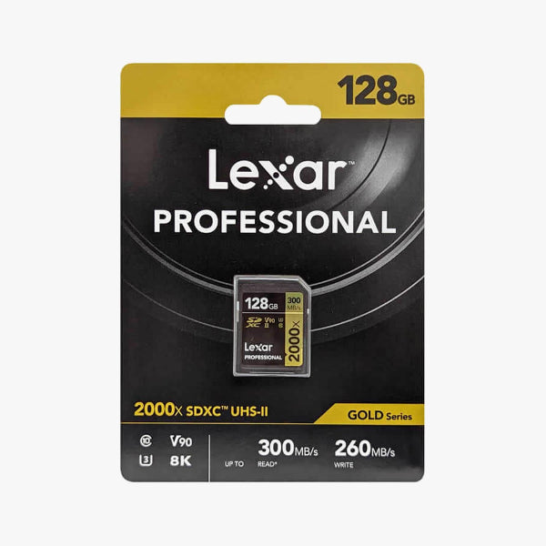 Lexar128GB 300MB/s Professional 2000x SDHC/SDXC UHS-II cards