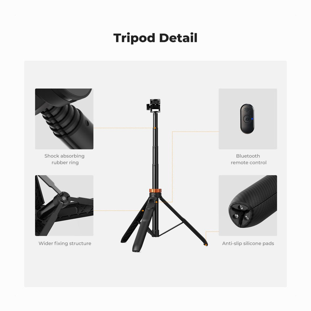 K&F Concept MS24 69''/175cm Iphone Selfie Stick Tripod (KF09.143)