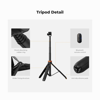 K&F Concept MS24 69''/175cm Iphone Selfie Stick Tripod (KF09.143)