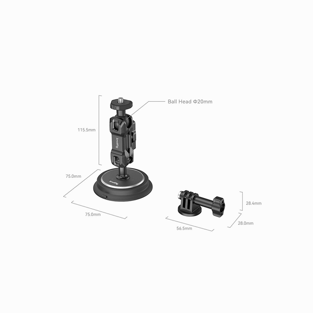 SmallRig Magic Arm & Magnetic Suction Cup Mounting Support Kit for Action Cameras-4466