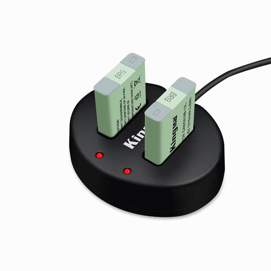 KingMa NB-13L Battery (2 pcs) + Dual Slot USB Charger Kit (For Canon NB13L NB 13L)