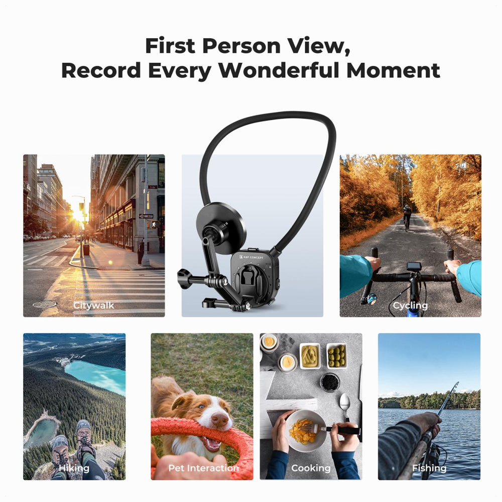 K&F Concept Magnetic Neck Phone Mount for Recording, Hands-Free POV/Vlog Video Filming, Magnetic Phone Chest Mount (SKU.2288)
