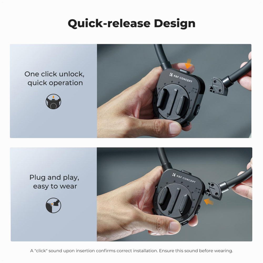 K&F Concept Magnetic Neck Phone Mount for Recording, Hands-Free POV/Vlog Video Filming, Magnetic Phone Chest Mount (SKU.2288)