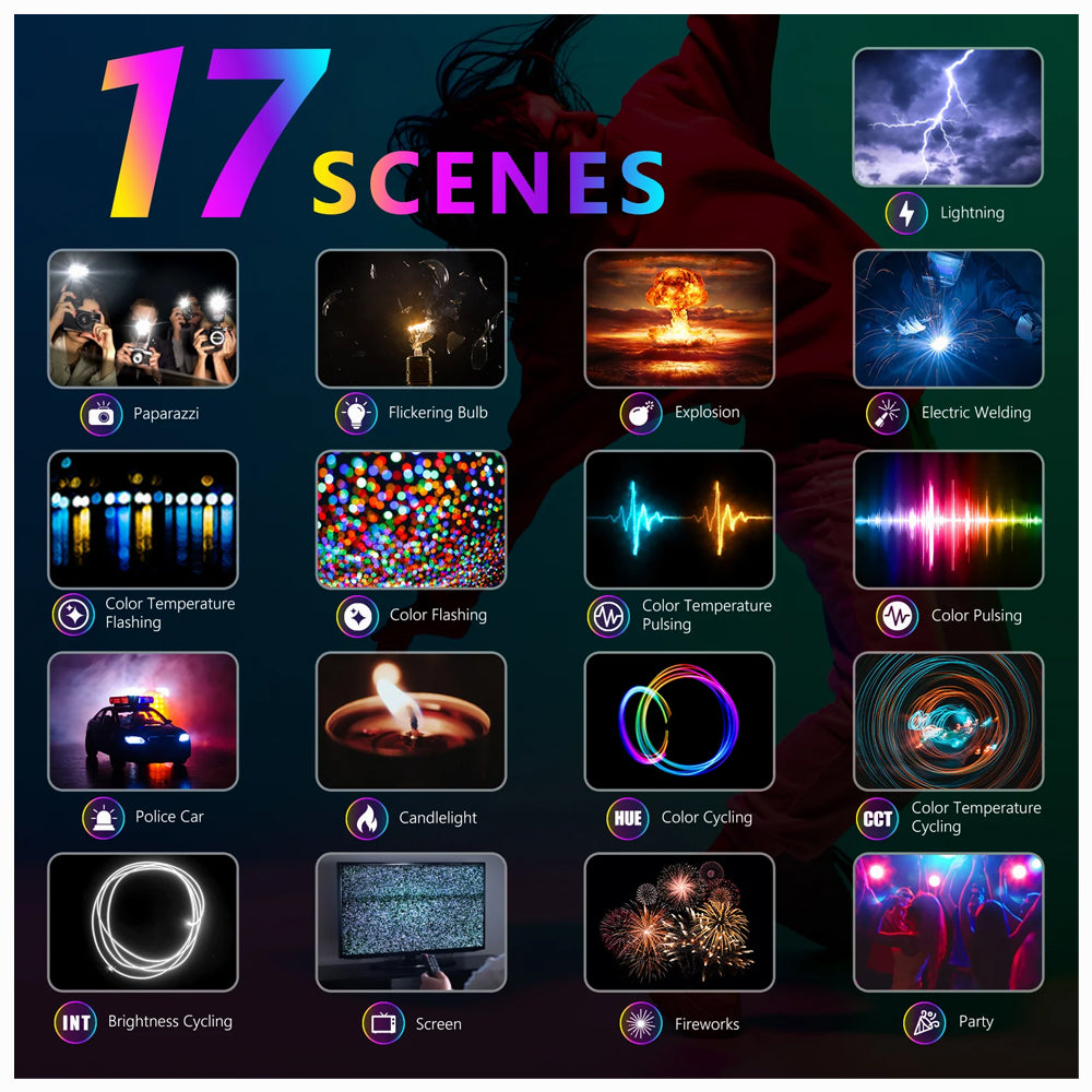 NEEWER 2 Pack RGB168 18.3 Inch LED Panel Video Light