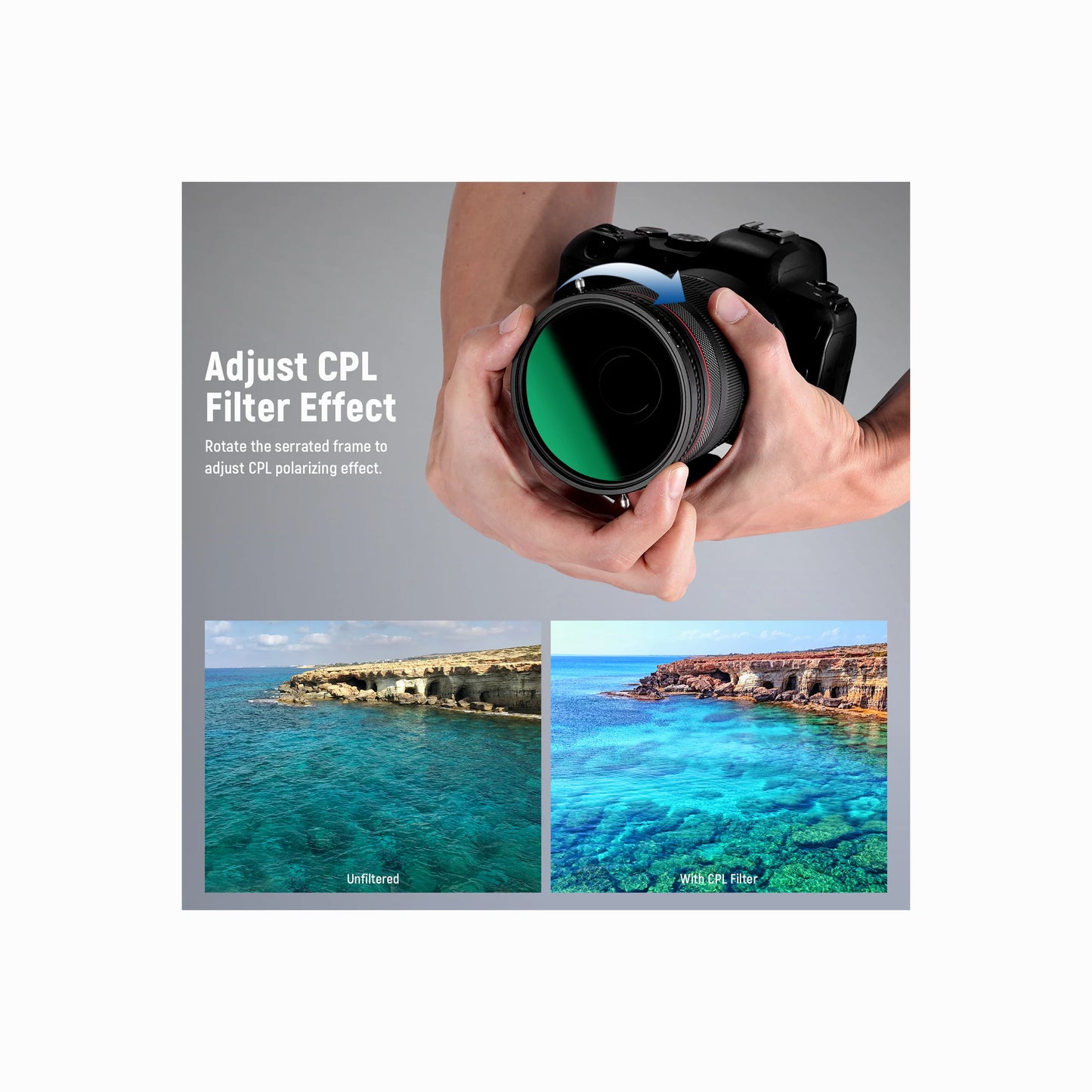 NEEWER 67 mm 2-in-1 MRC HD Variable ND2–ND32 & CPL Lens Filter