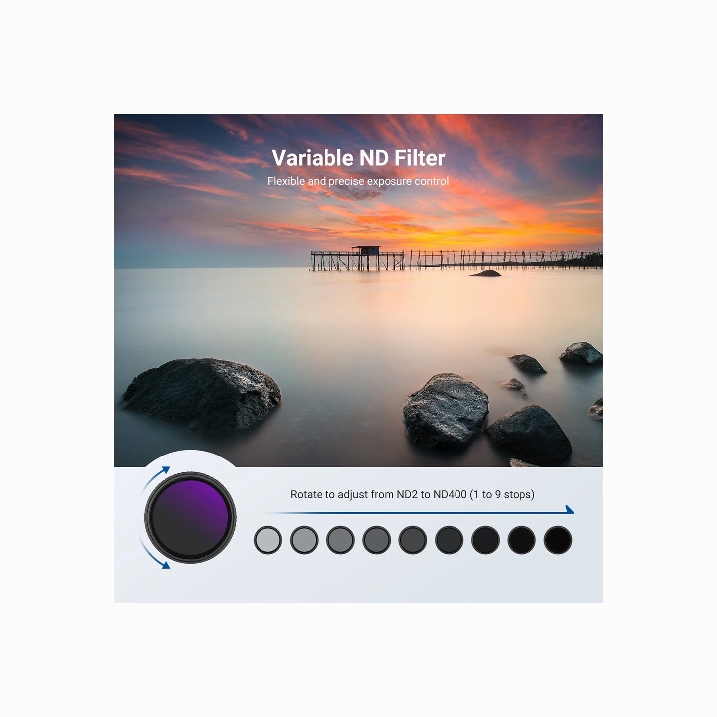 NEEWER 67mm Variable ND + CPL + UV Filter Kit