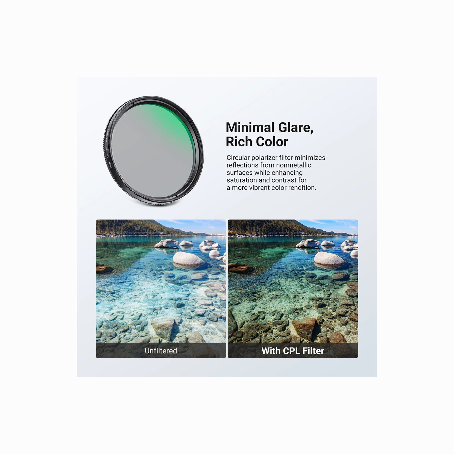 NEEWER 67mm Variable ND + CPL + UV Filter Kit