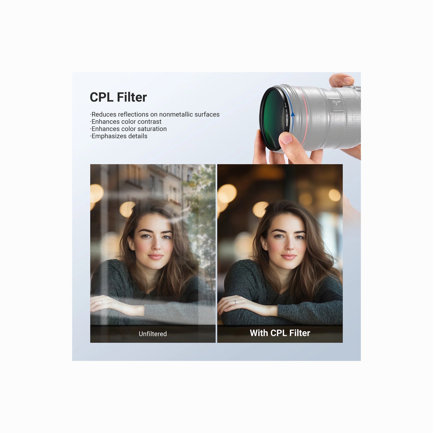 NEEWER 67mm Variable ND + CPL + UV Filter Kit