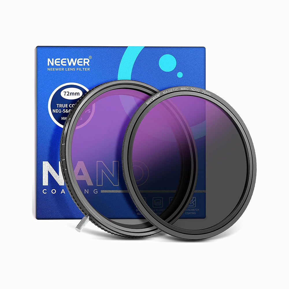 NEEWER 72MM ND1-5 & 6-9 Filter Magnetic HD True Colors Variable