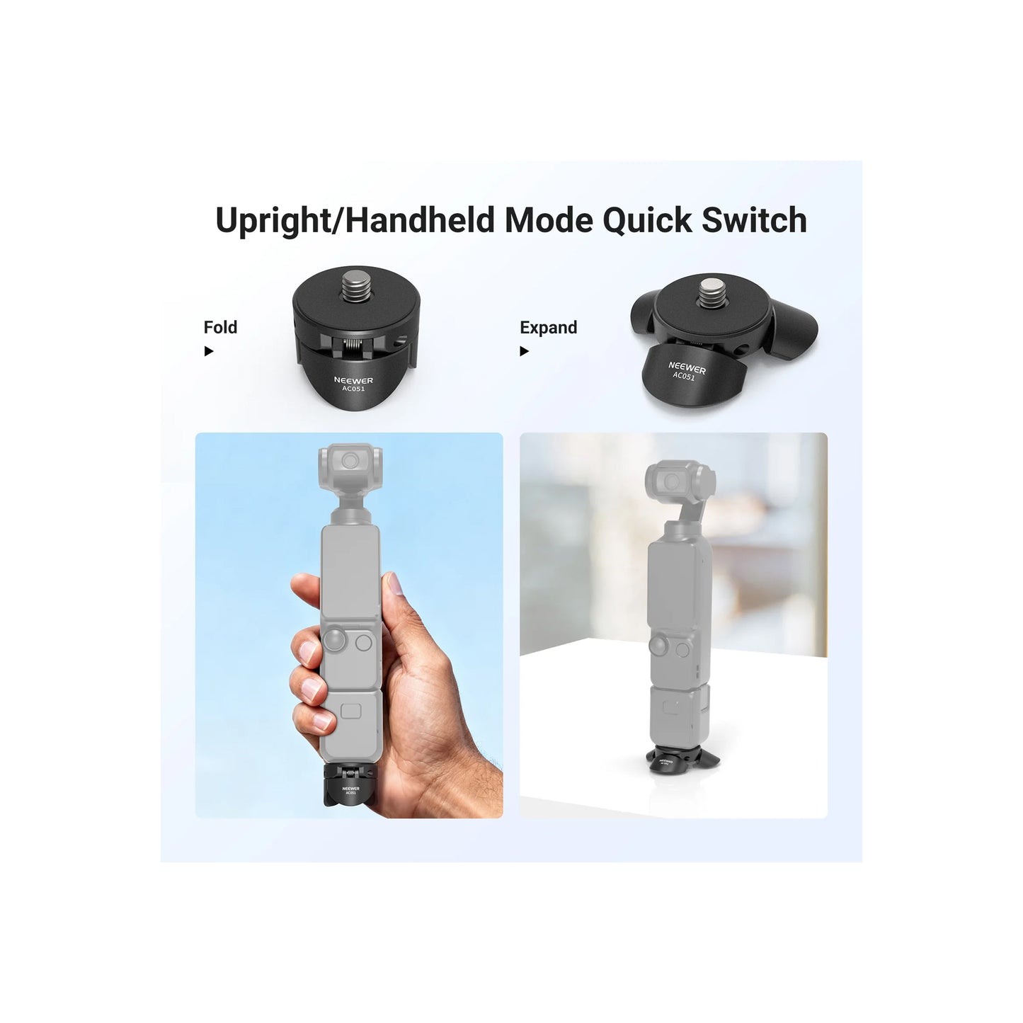 NEEWER AC051 Mini Tripod Compatible with DJI Osmo Pocket 3/4