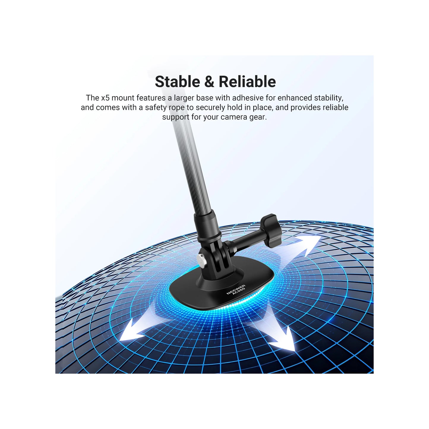 NEEWER AC060 Flexible Helmet Mount for Action Camera