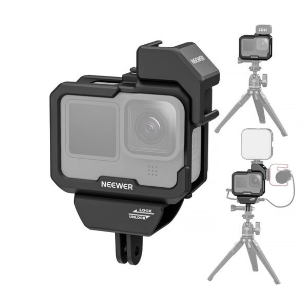 NEEWER ALUMINUM CAGE FOR GOPRO HERO 9 / 10 / 11