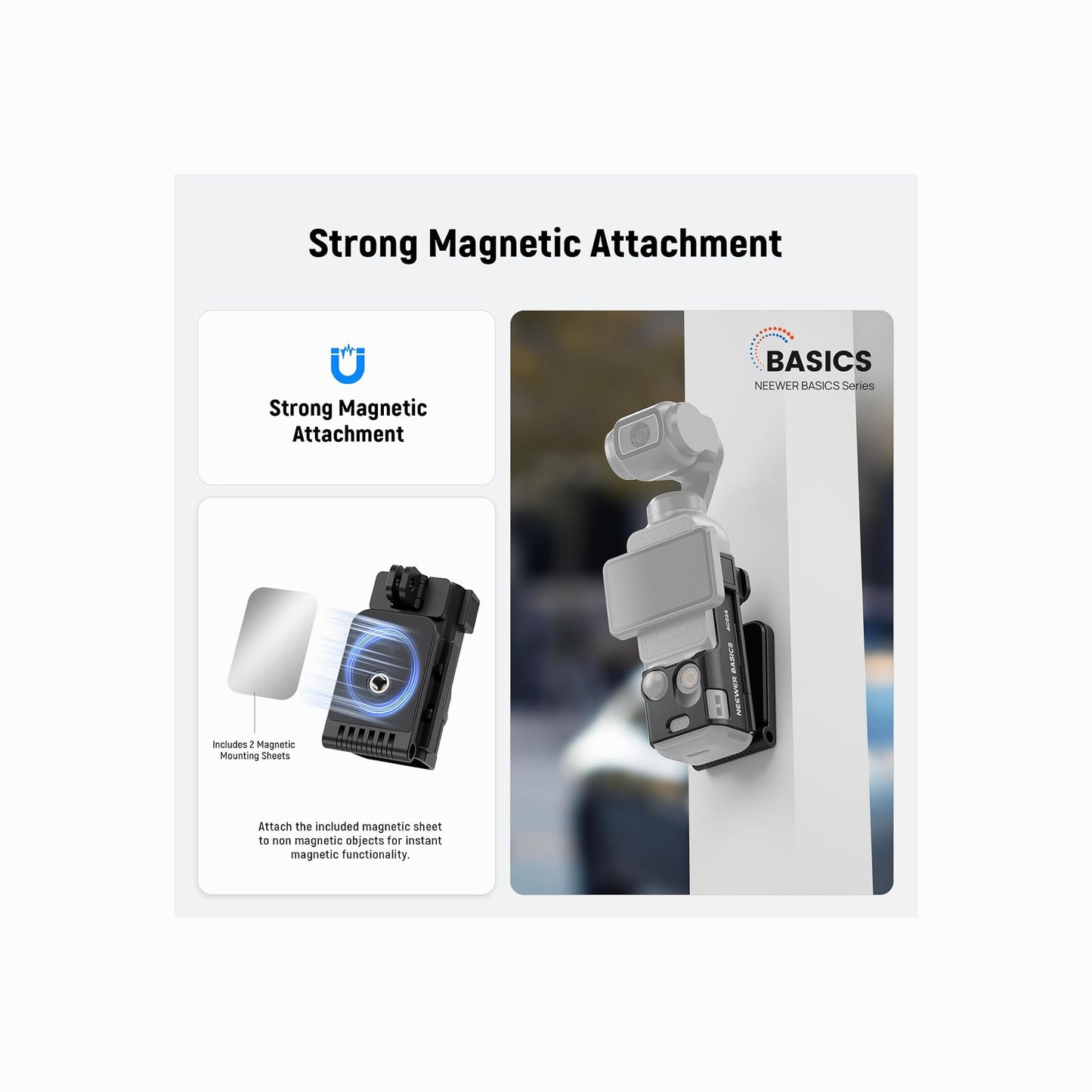 NEEWER BASICS Magnetic Mount Stand for DJI Osmo Pocket 3/4-AC024