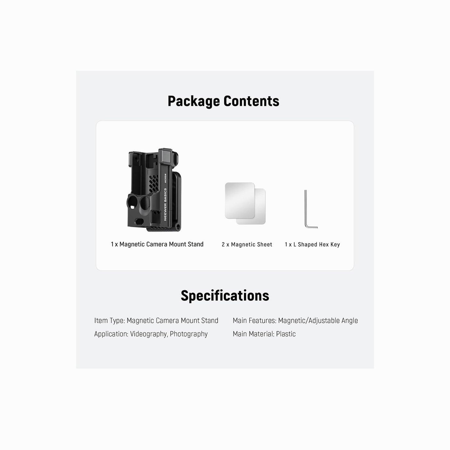 NEEWER BASICS Magnetic Mount Stand for DJI Osmo Pocket 3/4-AC024