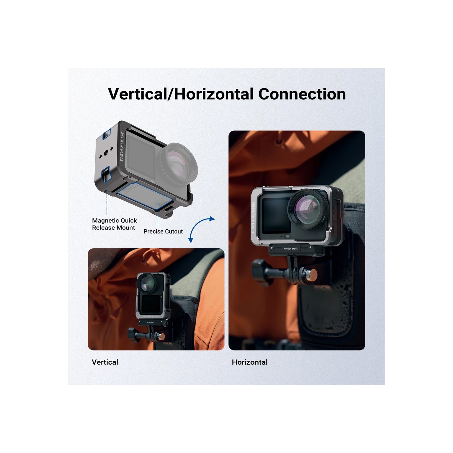 NEEWER BASICS AC061 Camera Cage Compatible with DJI Osmo Action 6