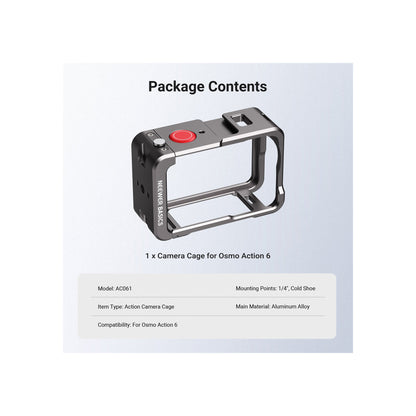 NEEWER BASICS AC061 Camera Cage Compatible with DJI Osmo Action 6