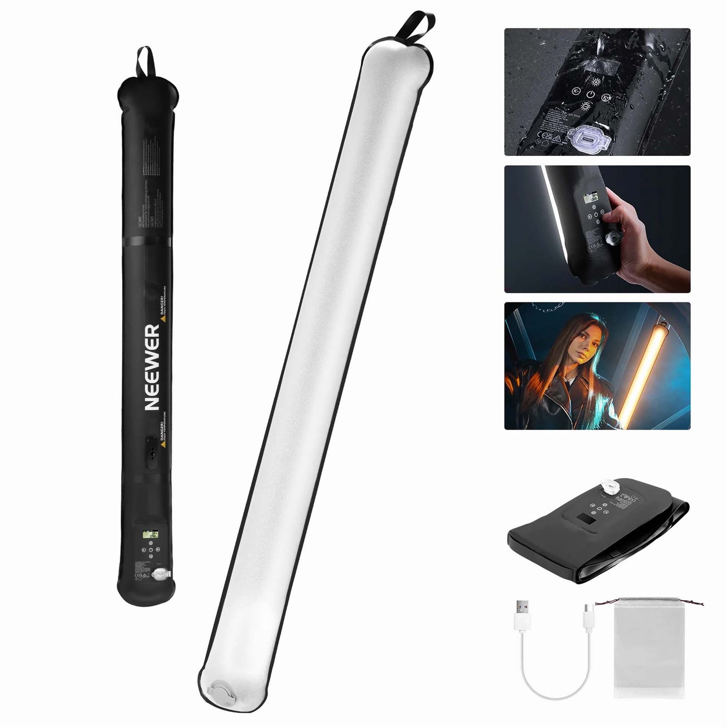 NEEWER BASICS GC21B 21W Bi-Color Handheld Inflatable LED Fill Light