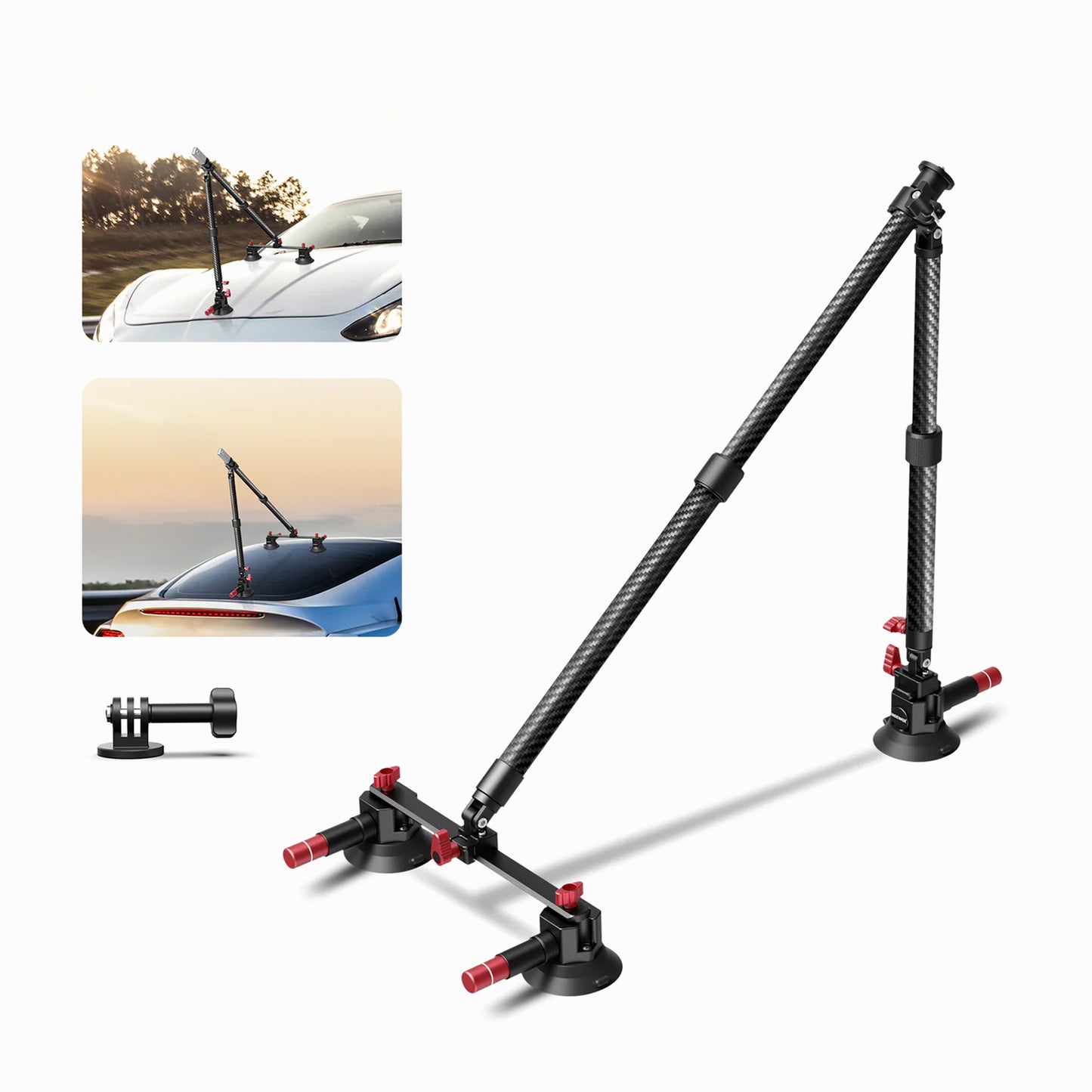 NEEWER CA136 Triple Suction Cup Extension Pole Car Mount Kit