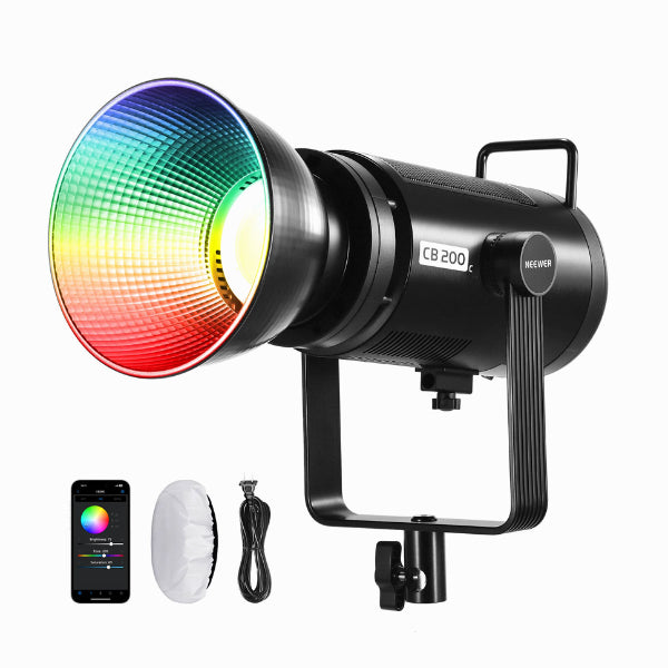 NEEWER CB200C 200W 23000lux/m COB RGB LED Video Light