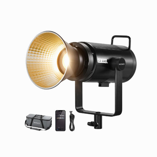 NEEWER CB300B 320W COB Video Light with 2.4G/APP Remote Control, Diffuser Sock, 150000lux/1m 2700K-6500K Bi Color