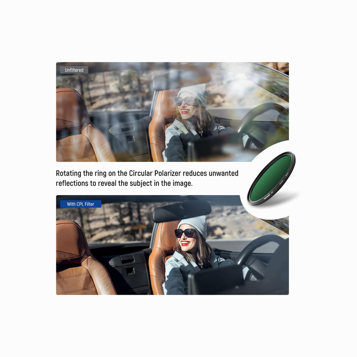 NEEWER 82mm MRC CPL Circular Polarizer Lens Filter
