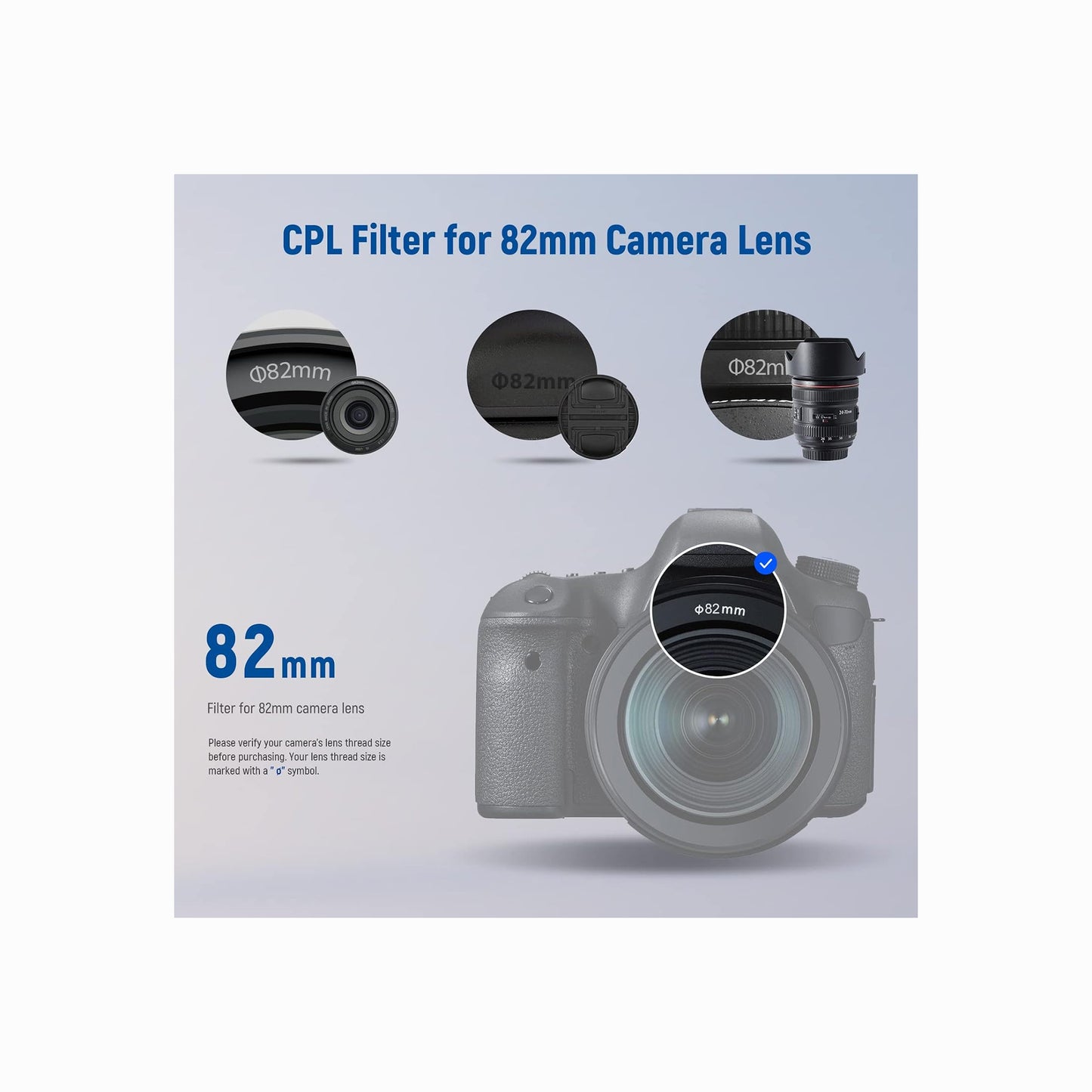 NEEWER 82mm MRC CPL Circular Polarizer Lens Filter