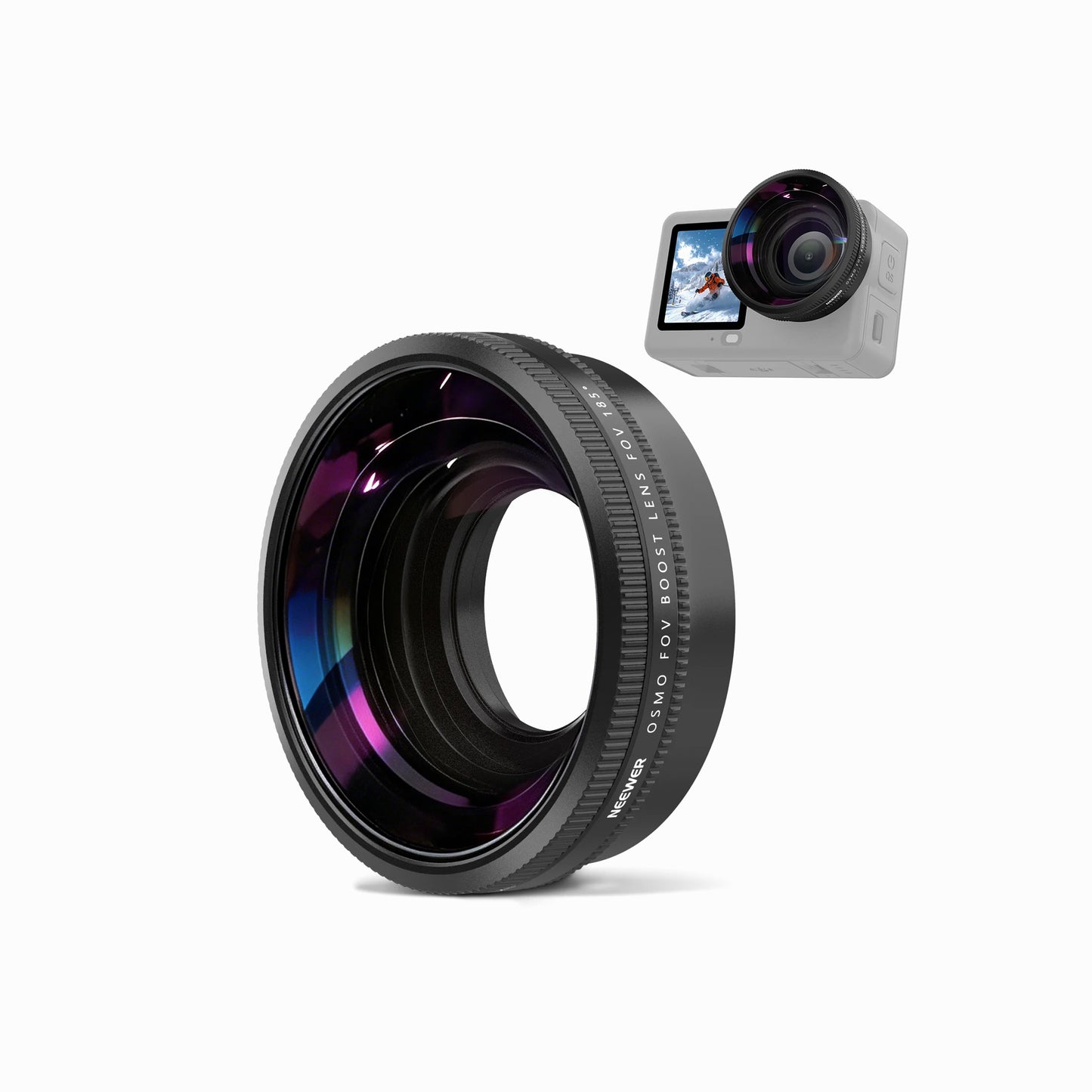 NEEWER Wide Angle Lens for DJI Osmo Action 6-FL-B52 185°