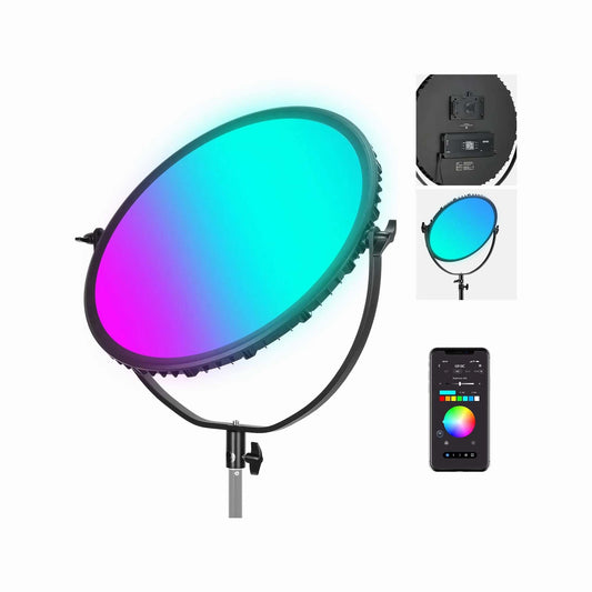 NEEWER GR18C RGB Side-Illuminated Round Panel Light
