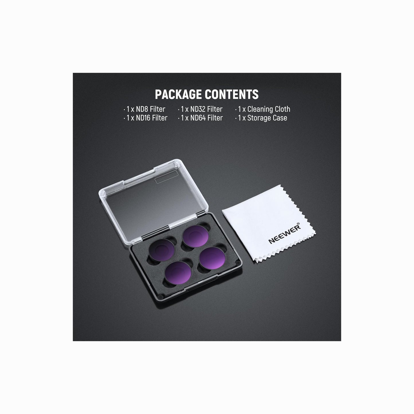 NEEWER Insta360 GO Ultra ND8/ND16/ND32/ND64 Filter Set-FL-C55