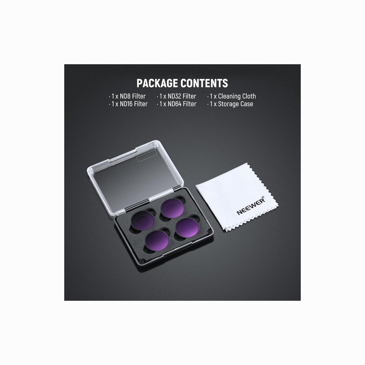NEEWER Insta360 GO Ultra ND8/ND16/ND32/ND64 Filter Set-FL-C55
