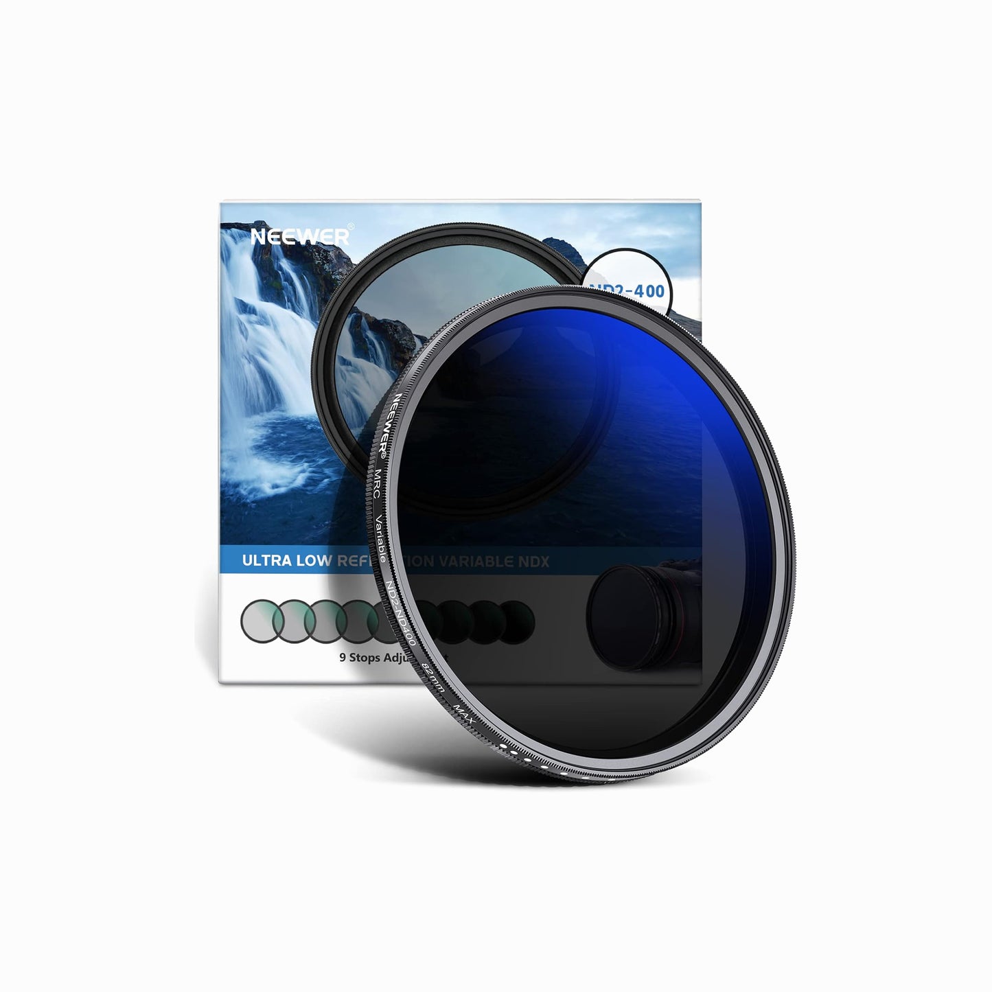 NEEWER 82mm Variable ND2–ND400 Filter (1–9 Stops)