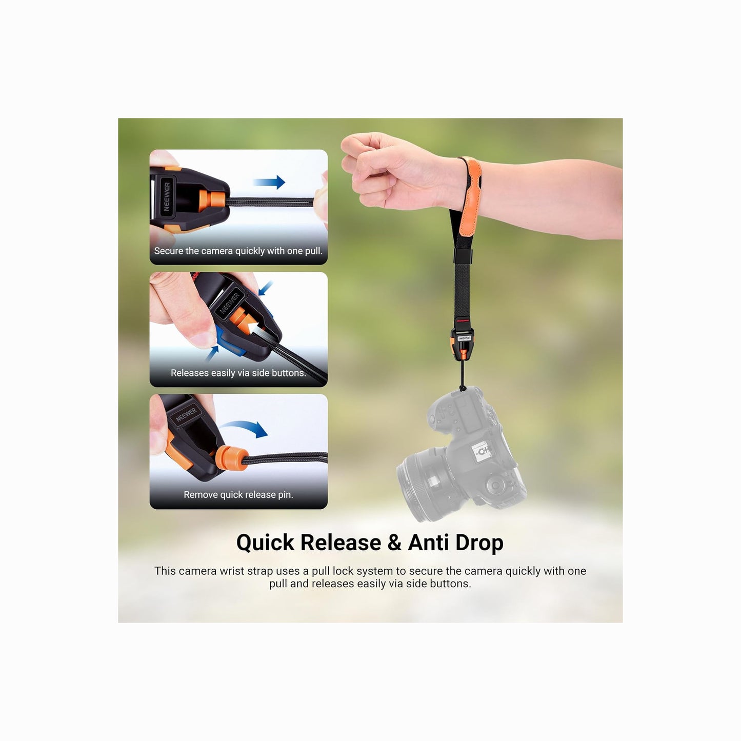 NEEWER QUICK RELEASE CAMERA HAND STRAP-CS001