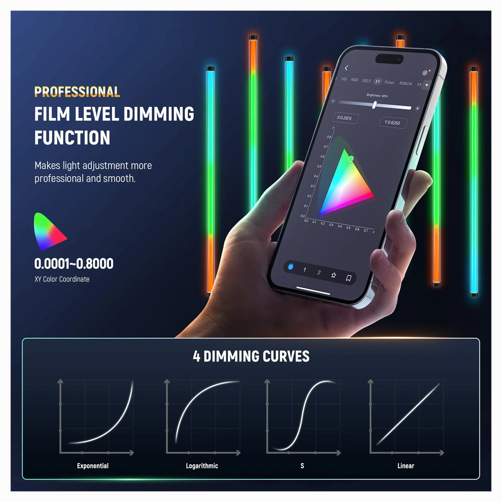 NEEWER TL90C 30W RGB Tube Light with APP/2.4G/DMX Control