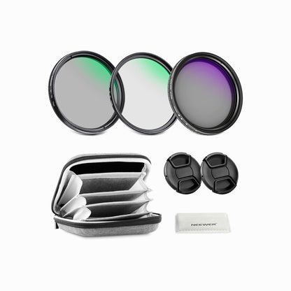 NEEWER 77mm Variable ND2-400, CPL & UV Lens Filter Kit – 3 Pack