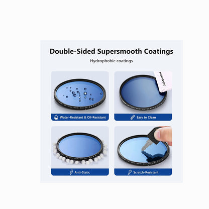 NEEWER 77mm Variable ND2–ND400 Filter (1–9 Stops)