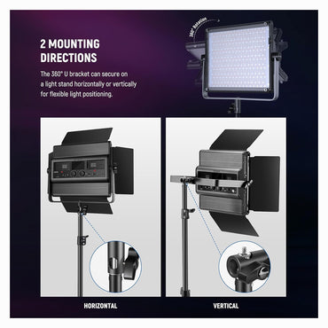 Neewer 2×RGB1200 APP LED LIGHT 60W V4+2×200CM LIGHT STAND+BAG(EU)