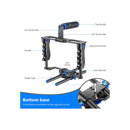 Neewer Camera Cage Kit CG-MF (Black and Blue)