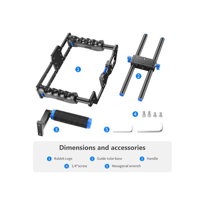 Neewer Camera Cage Kit CG-MF (Black and Blue)