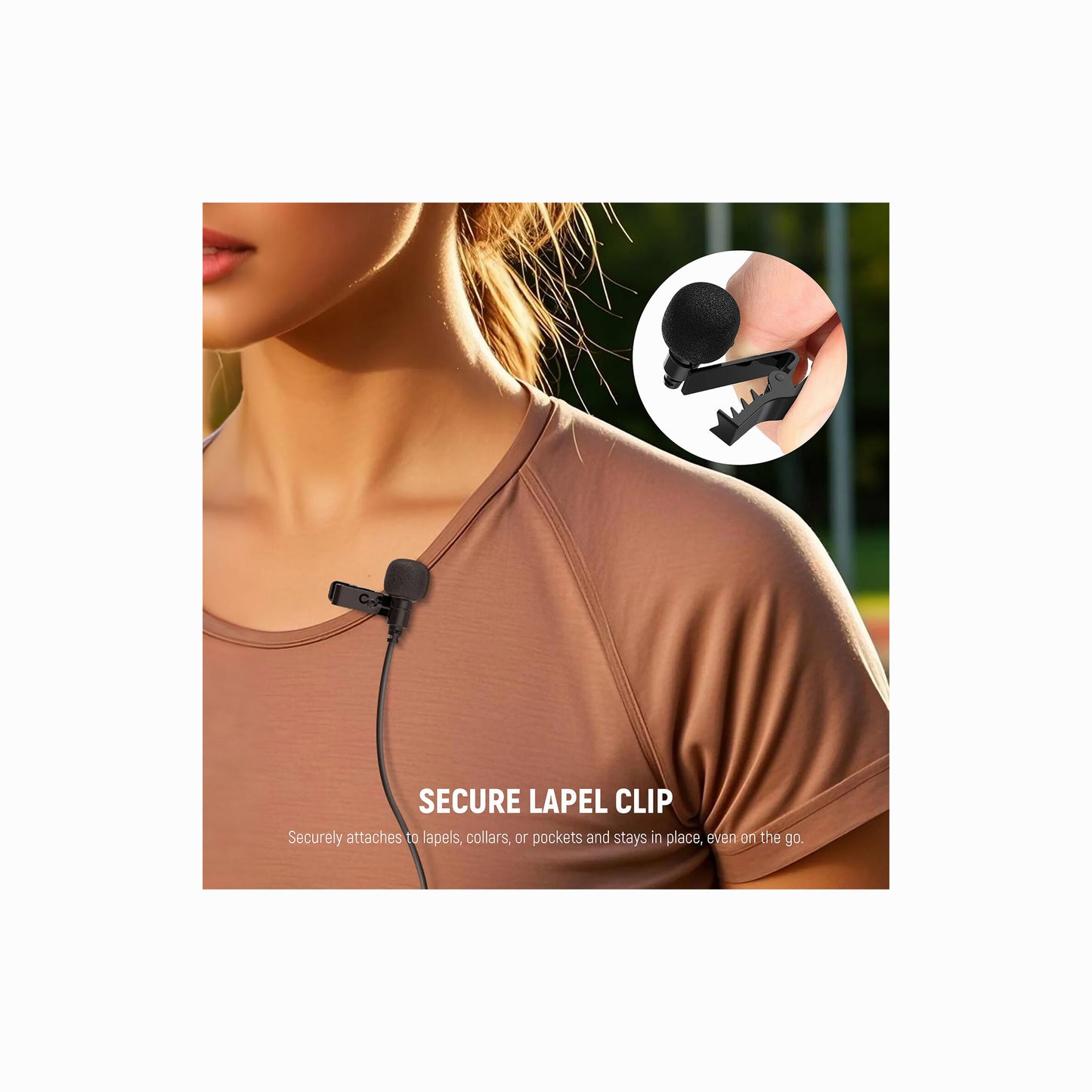Neewer LM5 3.5mm TRS Mini Clip-On Wired Lavalier Microphone (2-Pack)