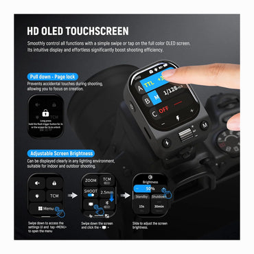 Neewer QZ-C Touchscreen TTL Wireless Flash Trigger for Canon