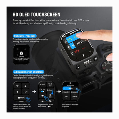 Neewer QZ-C Touchscreen TTL Wireless Flash Trigger for Canon