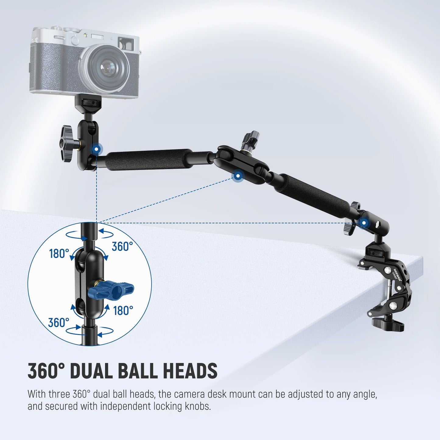 Neewer UA057 Flexible Desk Camera Mount with Super Clamp