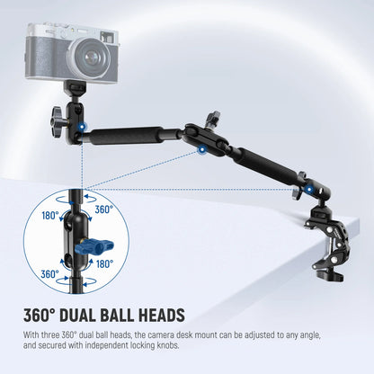 Neewer UA057 Flexible Desk Camera Mount with Super Clamp