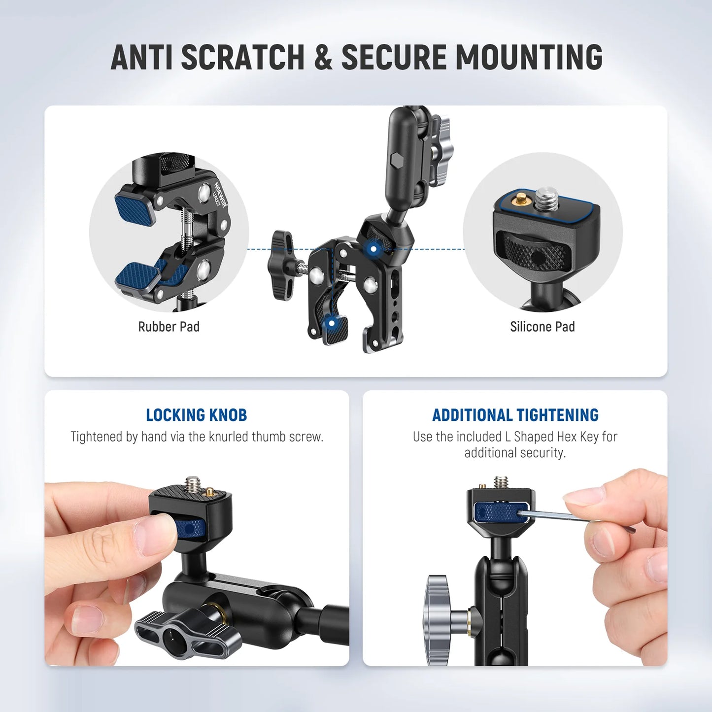 Neewer UA057 Flexible Desk Camera Mount with Super Clamp