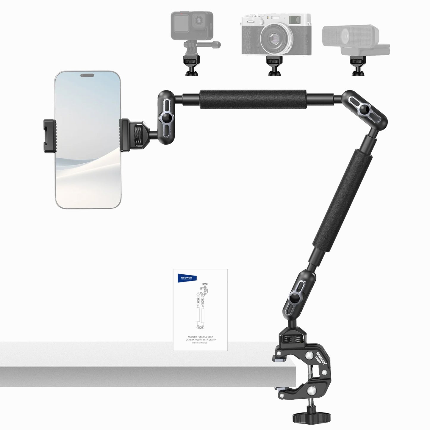 Neewer UA057 Flexible Desk Camera Mount with Super Clamp
